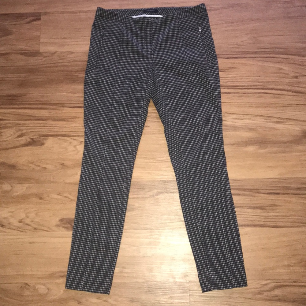 Dress work formal pants black and white pattern 2